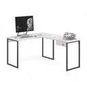 Ver imagem 1 de Mesa Home Office Escrivaninha L Industriale Branco com Gaveteiro