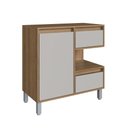 Ver imagem 2 de Gabinete para Banheiro 80cm 1 Porta 2 Gavetas e Nicho Mel/Arenas Paula Bl2001 - Faema Móveis
