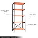 Ver imagem 3 de Estante Multiuso Industrial Fama 5 Prateleiras Preto/demolição G79 - Gran Belo