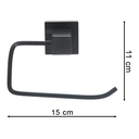 Ver imagem 5 de Kit Acessórios P/ Banheiro Metal 5 Peças Luxo Quadrado Preto