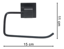 Ver imagem 5 de Kit Acessórios P/ Banheiro Metal 5 Peças Luxo Quadrado Preto