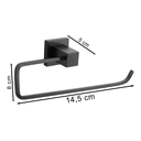 Ver imagem 6 de Kit Acessórios P/ Banheiro Metal 5 Peças Luxo Quadrado Preto