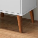 Ver imagem 4 de Kit 2 Mesas de Cabeceira Wood - Mdp 3 Gavetas Corrediças Metálicas Branco - Movelove