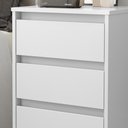 Ver imagem 5 de Kit 2 Mesas de Cabeceira Wood - Mdp 3 Gavetas Corrediças Metálicas Branco - Movelove