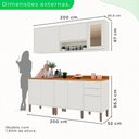 Ver imagem 5 de Cozinha Compacta 4 Peças 9 Portas 2 Gavetas Paris Sallêto Móveis