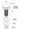 Kit 05 Válvula Ralo Click 7/8 Metal P/ Pia e Cuba Cromada - 8