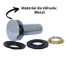 Kit 05 Válvula Ralo Click 7/8 Metal P/ Pia e Cuba Cromada - 7