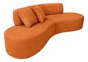 Ver imagem 2 de Sofá Virginia 250cm Luxo Sala Salão 3 Lugares Bouclé:terracota/liso