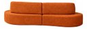 Ver imagem 4 de Sofá Virginia 250cm Luxo Sala Salão 3 Lugares Bouclé:terracota/liso