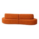 Ver imagem 4 de Sofá Virginia 250cm Luxo Sala Salão 3 Lugares Bouclé:terracota/liso