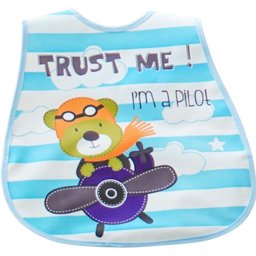 Babador Encanto para Bebê 45x28cm Urso Azul - 1