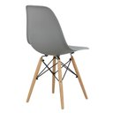 Ver imagem 4 de Kit 02 Cadeiras Eiffel Charles Eames Cinza Base Madeira Sala de Jantar - D’Rossi
