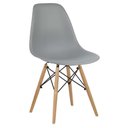 Ver imagem 2 de Kit 02 Cadeiras Eiffel Charles Eames Cinza Base Madeira Sala de Jantar - D’Rossi