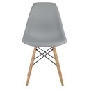 Ver imagem 3 de Kit 02 Cadeiras Eiffel Charles Eames Cinza Base Madeira Sala de Jantar - D’Rossi