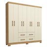Guarda Roupa Itapema Quarto com 8 Portas e 4 Gavetas Canelato/off White - 1