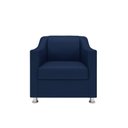 Ver imagem 3 de Kit 2 Poltronas Killa para Recepção Consultório Barbearia Azul-marinho