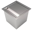 Ver imagem 2 de Lixeira Quadrada de Embutir Bancada 7 Litros Com Tampa Inox
