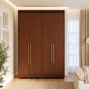 Ver imagem 1 de Guarda-Roupa Casal Zoe 4 Portas de Abrir 2 Gavetas com Pés 100 MDF Pm Home