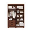 Ver imagem 3 de Guarda-Roupa Casal Zoe 4 Portas de Abrir 2 Gavetas com Pés 100 MDF Pm Home