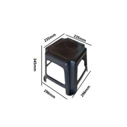 Kit 5 Bancos Plástico Banquinho Preto Infantil 34cm - 2