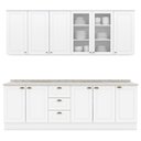Ver imagem 1 de Cozinha Modulada 9 Pecas 240 Cm Ce856 Americana Henn Branco Calcare