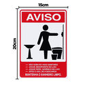 Ver imagem 2 de Combo 10 Placas de Sinalização Aviso Mantenha o Banheiro Limpo Feminino 15x20 Acesso - S-231 F9e