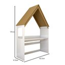 Ver imagem 4 de Mesa Infantil Casinha Montessoriana com Banco 100% Mdf Branco Brilho/amêndoa - Panorama Móveis