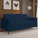 Ver imagem 2 de Sofá 3 Lugares Sala Living Industrial 180cm Senna K01 Veludo Azul Marinho - Lyam Decor