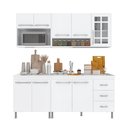 Ver imagem 2 de Armário de Cozinha Modulada Compacta Fidelitá Viena 4 Peças 190cm 9 Portas 3 Gavetas com Tampo