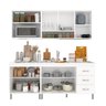 Armário de Cozinha Modulada Compacta Fidelitá Viena 4 Peças 190cm 9 Portas 3 Gavetas com Tampo - 4