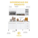Ver imagem 7 de Armário de Cozinha Modulada Compacta Fidelitá Viena 4 Peças 190cm 9 Portas 3 Gavetas com Tampo
