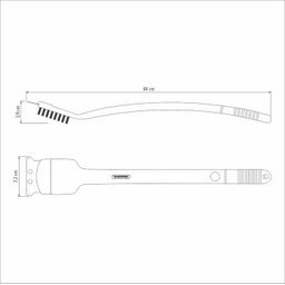 Escova Churrasco Cerdas Inox Cabo Preto 44cm Tramontina 26461100 - 3
