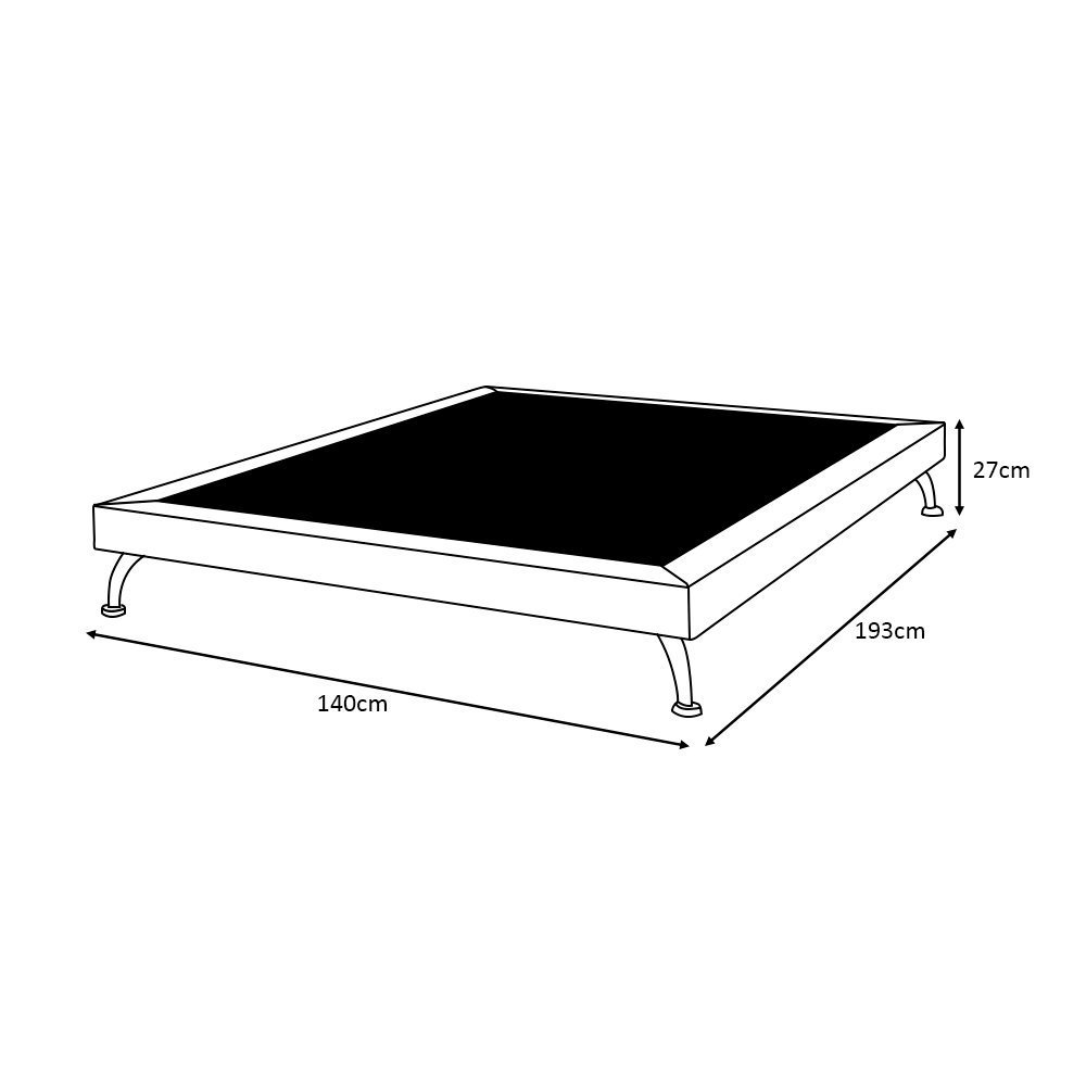 Base Cama Box Casal Japonesa 140cm em Veludo Cinza - 3