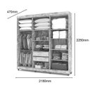 Ver imagem 5 de Guarda Roupa Elegance 6 Portas com Pes Imbuia Rustico - Vlr