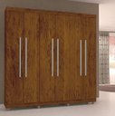 Ver imagem 3 de Guarda Roupa Elegance 6 Portas com Pes Imbuia Rustico - Vlr
