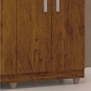 Ver imagem 2 de Guarda Roupa Elegance 6 Portas com Pes Imbuia Rustico - Vlr