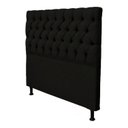 Ver imagem 2 de Kit Cabeceira com Baú Mirage Capitonê 140 cm Suede Preto - Biselo's Decor