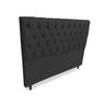 Kit Cabeceira com Baú Mirage Capitonê 140 cm Suede Preto - Biselo's Decor - 3