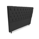 Ver imagem 3 de Kit Cabeceira com Baú Mirage Capitonê 140 cm Suede Preto - Biselo's Decor