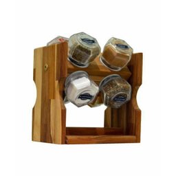 Porta Tempero Giratório Com 8 Madeira Teca - 1