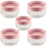 5 Potinho Organizador C/Tampa de Rosquear 300ML 9,5x6CM Rosa - 1