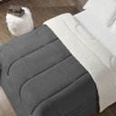 Ver imagem 5 de Coberdrom Cobertor Solteiro 1 Peça Maya Manta Soft e Sherpa de Carneiro 100% Poliéster:cinza