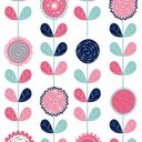 Ver imagem 3 de Papel de Parede Infantil Flores Abstratas Arte Destaque 2 Metros