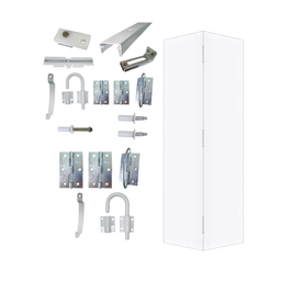 Kit Porta Camarão 0,60x2,10m Primer + Kit Ferragens Completo Branco - 319500558 + Ktc-306tb - 1