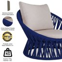 Ver imagem 3 de 04 Poltrona Área Externa Monza Alumínio Pintura Corda Náutica