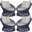 Ver imagem 1 de 04 Poltrona Área Externa Monza Alumínio Pintura Corda Náutica