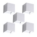 Ver imagem 1 de Kit 5 Arandelas Blindada Parede Lux Box 3W 3000K Branco