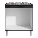 Ver imagem 4 de Balcão Gabinete Pia Andréia Sem Tampo 120cm e Armário Para Cooktop 02 Portas Preto - Desk Design AJL