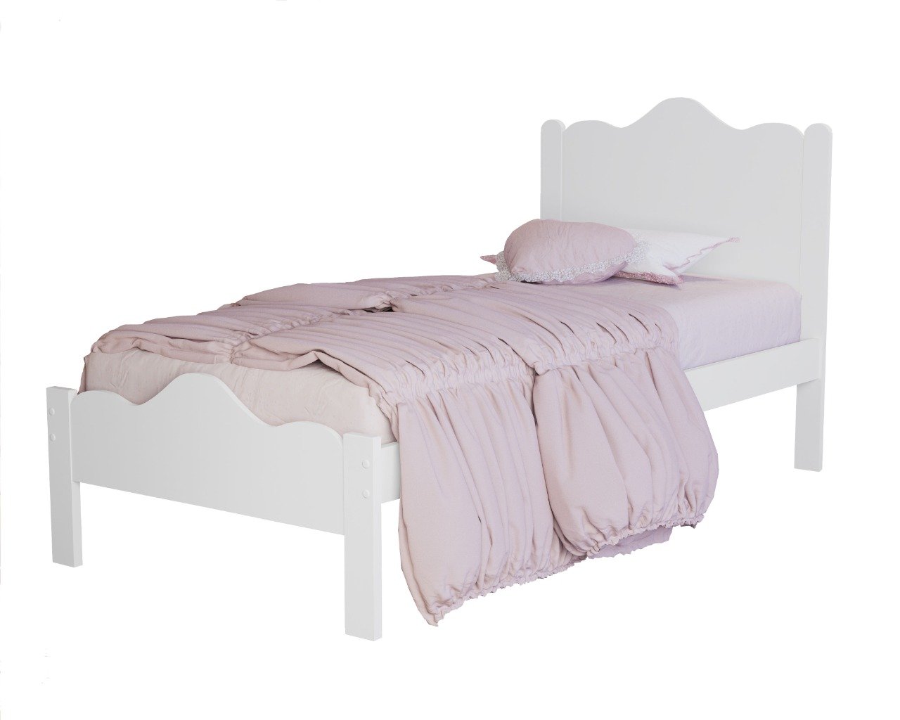 Cama Solteiro Nina Moveis House Branco/Nature - 2