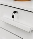 Ver imagem 7 de Cômoda Grande 5 Gavetas com Chave 1 Porta Repleta